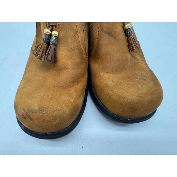 Ariat Clogs Women Leather Suede Mules Slip On Tassel Mendocino Shoes Sz 8B Brown - Picture 7 of 13